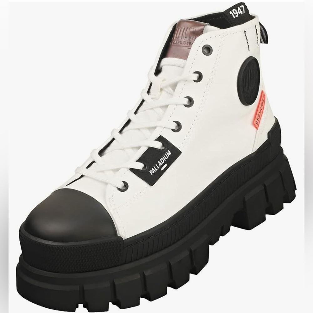 Palladium Women’s Revolt Hi TX StarWhite Chunky Platform Combat/Hiker Boots  NWT - Picture 9 of 13